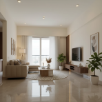 1 bhk flat living room